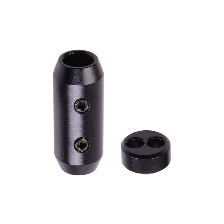 Diy 6.0mm to 3.5mm y-splitter-schieberegler-audiobuchse-metalladapter-kopfhörerstecker für headset-upgrade-kabelverbinder einbrennlackierung: Schwarz