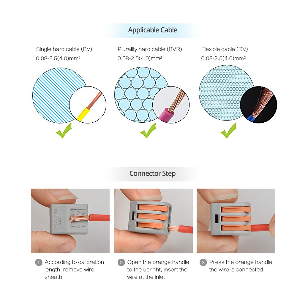 Elektrische Kabel Draad Connector Terminal Blok Universele Snelle Terminal Bedrading Kabel Connectoren Voor Kabelverbinding