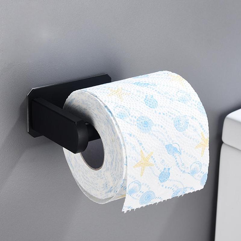 Soporte de marco de papel higiénico montado en la pared de acero inoxidable, gancho de baño para el hogar, organización de rollos de colgadores de papel para toallas