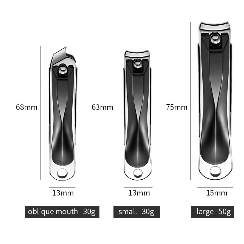 Nail art klipper rustfrit stål cutter nipper trimmer skæremaskine bærbar pedicure fingernegle værktøjer: Grå sæt