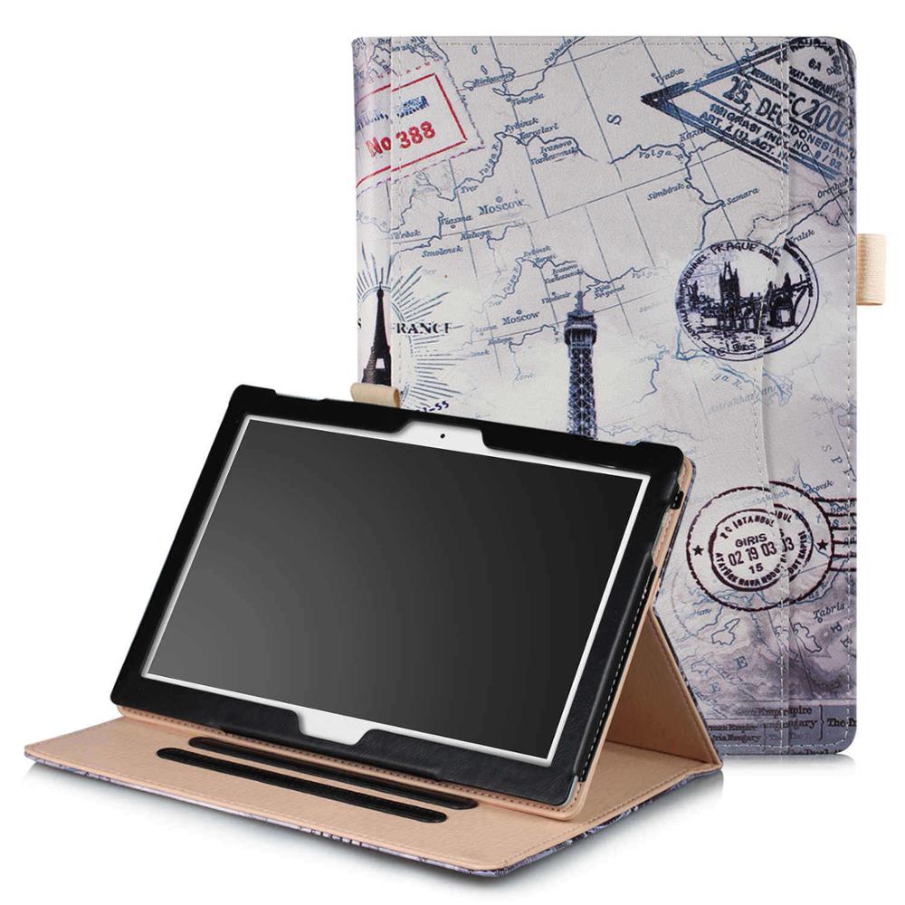 Kemile Mince étui en cuir intelligent Pour Lenovo Tab 4 10 TB-X304L TB-X304F/N Tab 4 10 Plus TB-X704L TB-X704F/N Housse étui pour tablette: Kaki