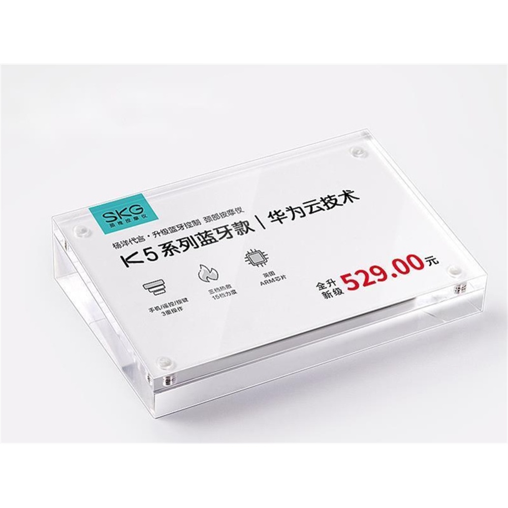 A5 A6 15x10cm Acrylic Sign Holder Slanted Surface Highly Transparent Card Holder