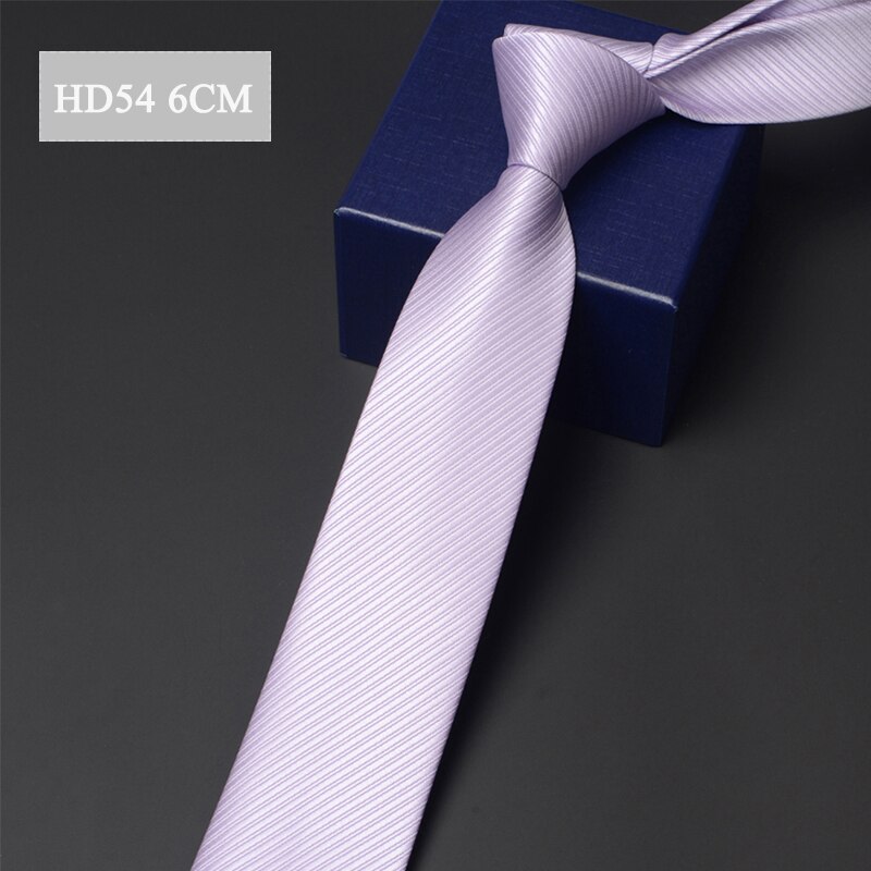Ankomster 6cm & 8cm brede bånd til mænd forretningsarbejde slips formel ensfarvet hals slips gråblå: Hd54 6cm