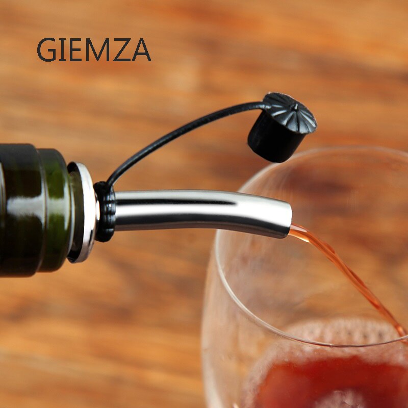 GIEMZA Metal Wine Pour Seal Wine Aerator Pourer Stopper Cheap Spout No Animal Conventional Tool Oil Sauce Cork Bar or Kitchen