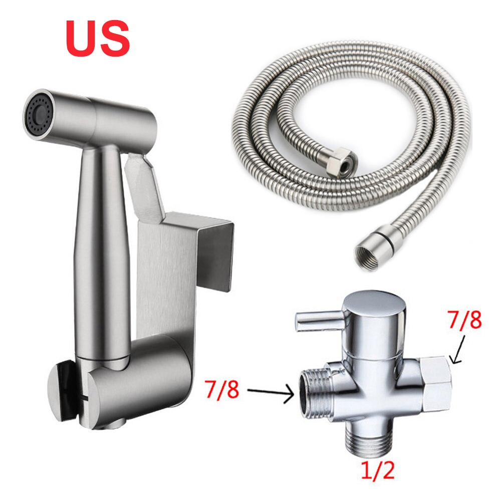 PULVERIZADOR DE inodoro de bidé de mano, urinario de baño de acero inoxidable juego de pulverizador para el bidé, higiene, pañal de tela para bebé, rociador: Style 07