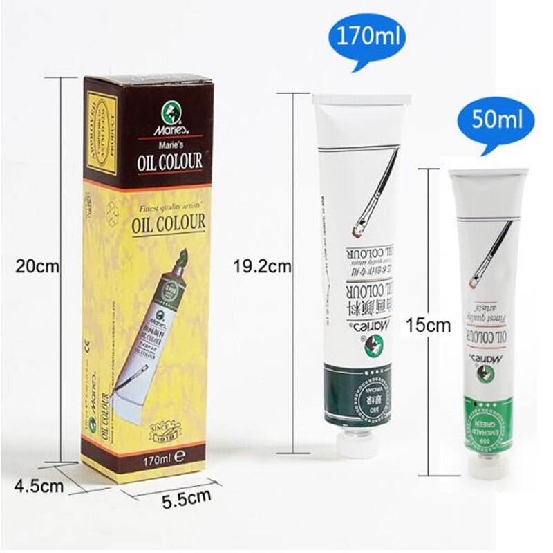 10 packs All colors 50ml per tube oil painting pigment painting art supplies