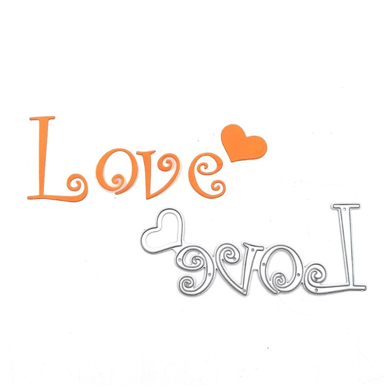 4 Pieces Cutting Dies Heart Cutting Dies Love Heart Embossing Stencils Templates for Scrapbooking,Valentine's Day Craft