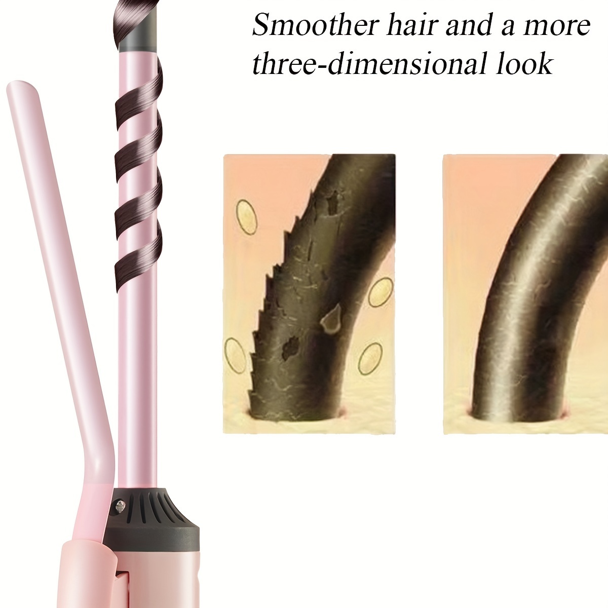 Ulllocktång för män och kvinnor, ultrafin locktång för kort hår, liten mini 9mm , fluffig ulllocktång, elektrisk permanent