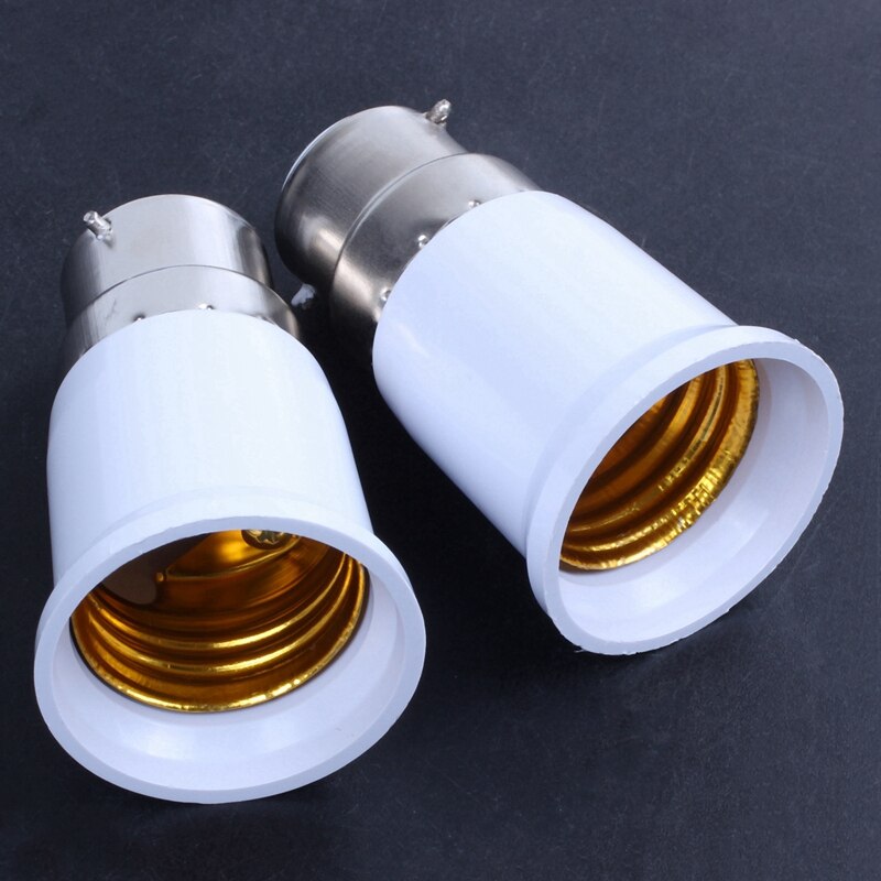 6 x Bayonet BC Cap B22 To E27 ES Screw Light Bulb Lamp Base Socket Converter Extender Adaptor Holder Fitting 220-240V [En