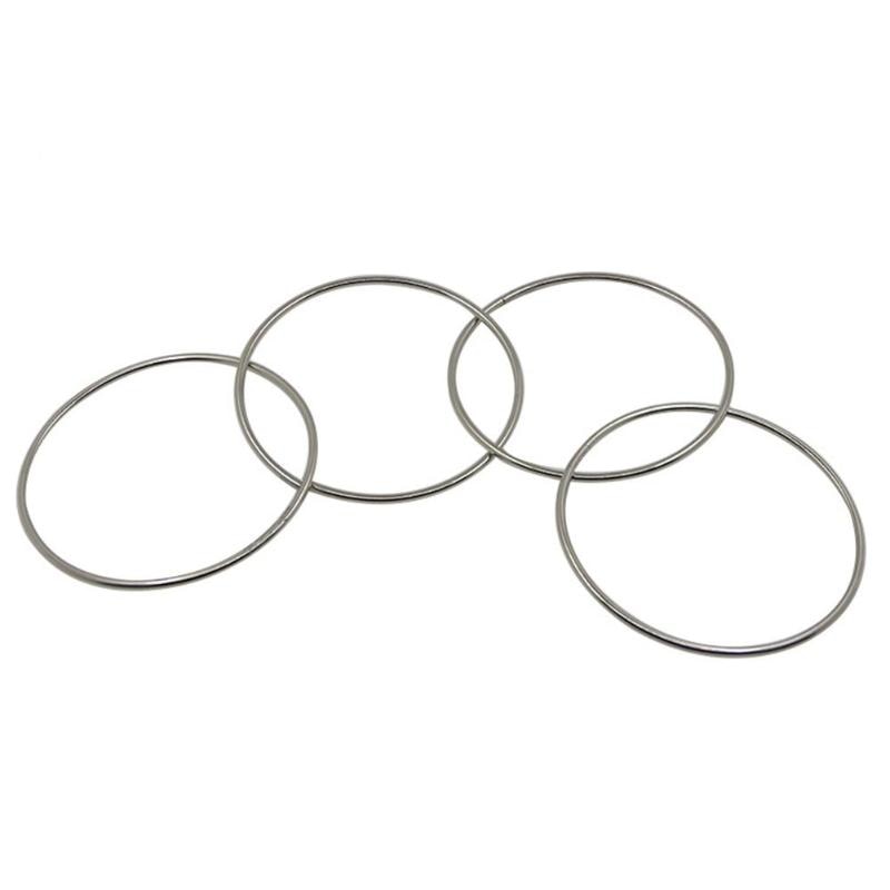 4pcs Magic Toy Metal Rings Classic Linking Iron Hoops for Fun Magic Trick Playing Props Toys Tools close-up magic tools supplies