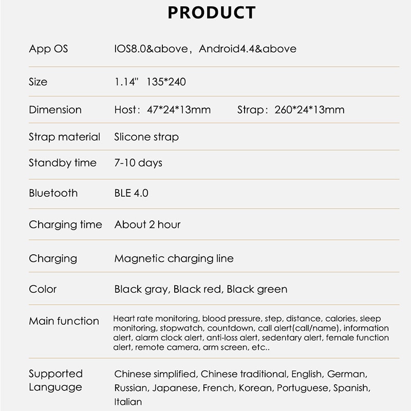 Smart ur 1.14 tommer hd  ip68 vandtæt skærmkvindelige funktioner puls blodtryksmåler armbånd ios android  f21