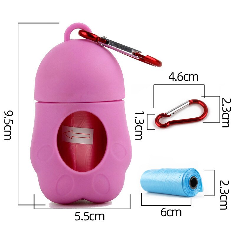 Pet Waste Bag Dispenser Dog Waste Bag Holder Plastic Garbage Poop Bag Dispenser Carrier Case Poop Bag Storage Dog Pet Supplies