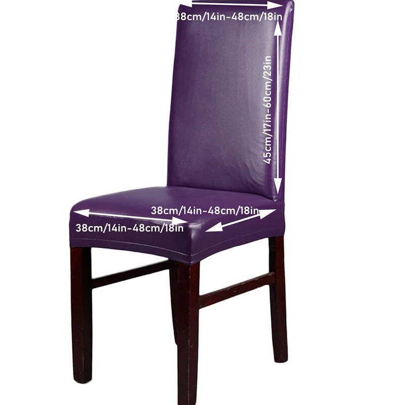 DIDIHOU 1pc PU Lederen Stoel Seat Cover Home Waterdicht En Oilproof Stoel Kussenovertrekken Cover Stretch Eetkamerstoel Thuis Decoratieve