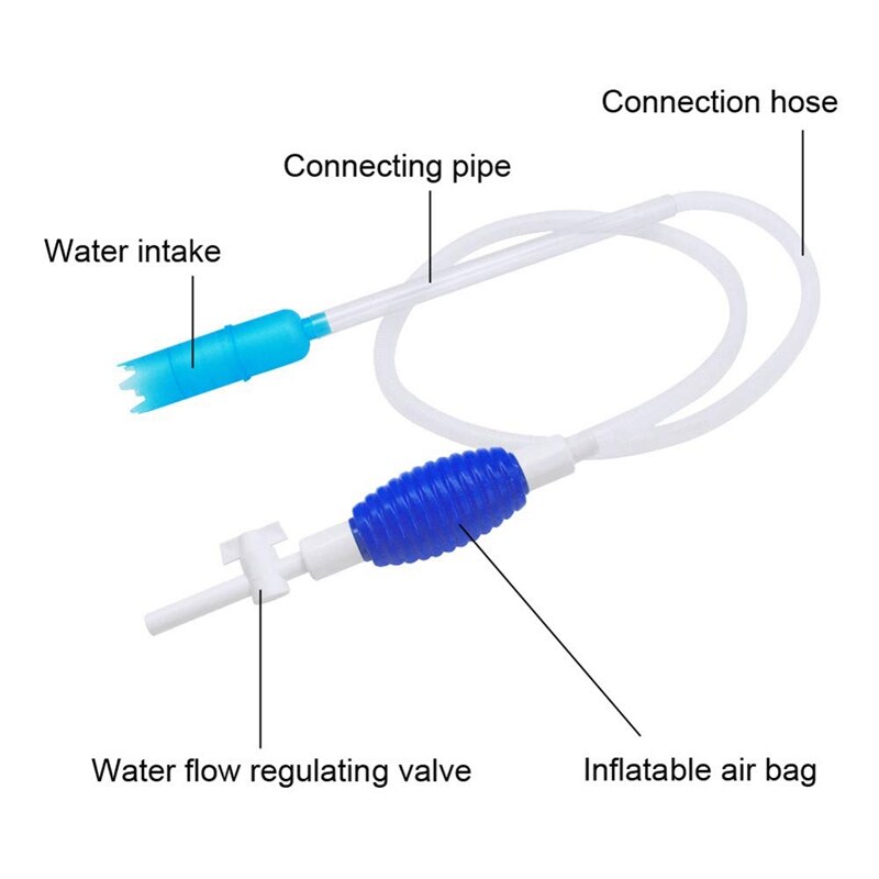 Gravel Sand Cleaner for Aquarium Fish Tank Water Changer Vacuum Siphon with Flow Controller