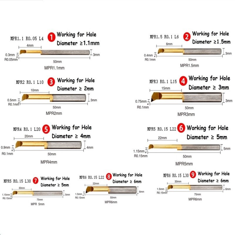 MPR 6mm Turning Tool Lath Machine Boring Tool