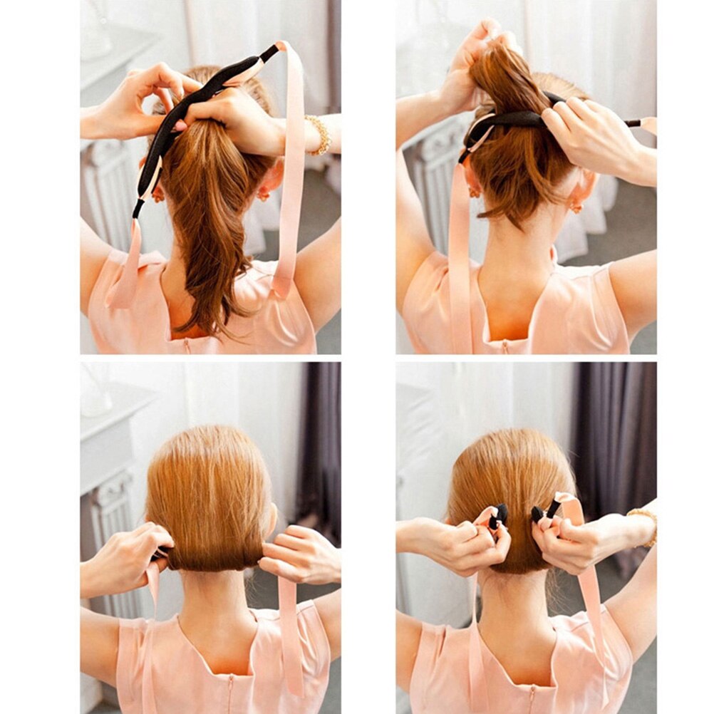 3pcs Ribbon French Bun Maker Holder Roll Rings Hairband Turban Bun Maker/Hair Donut/Hair Bun Donut Hair Piece