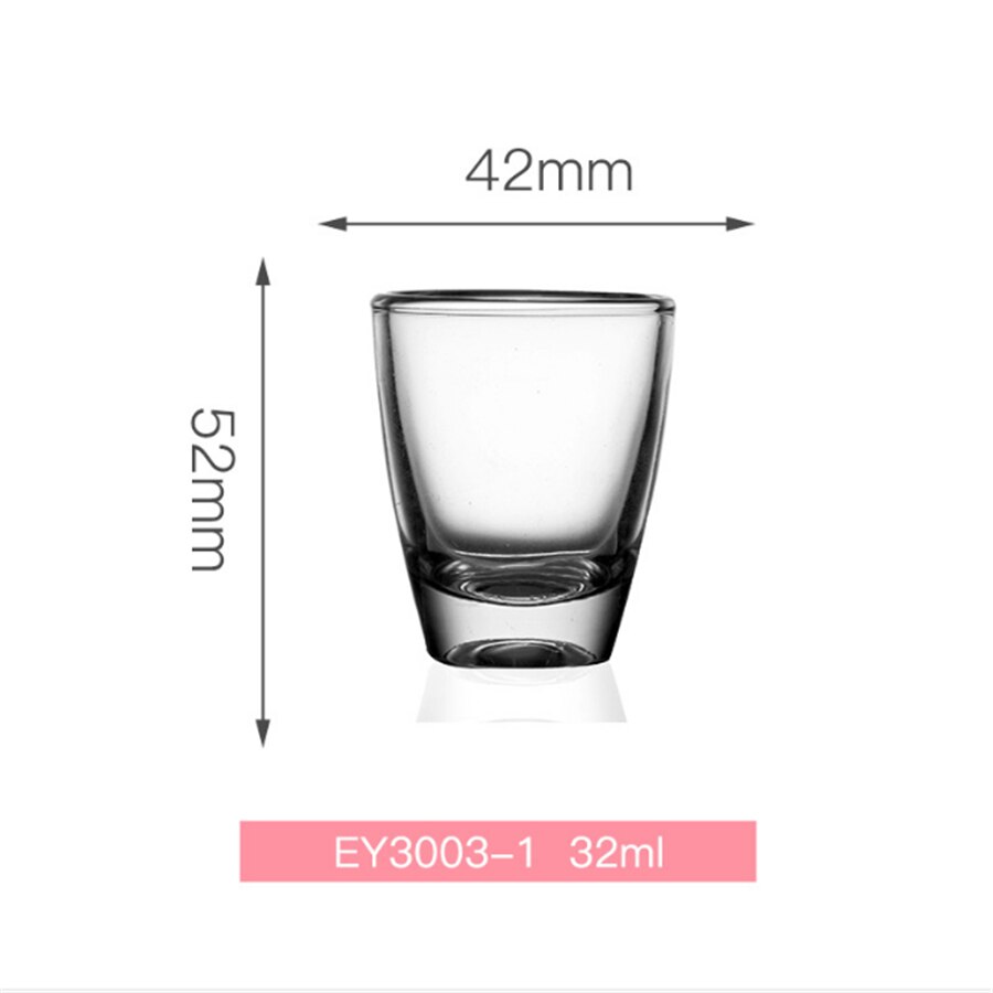 Blei-freies glas schnaps becher Schluck tasse dicke Basis Felsen becher kugel becher schnaps serie: B 32ml