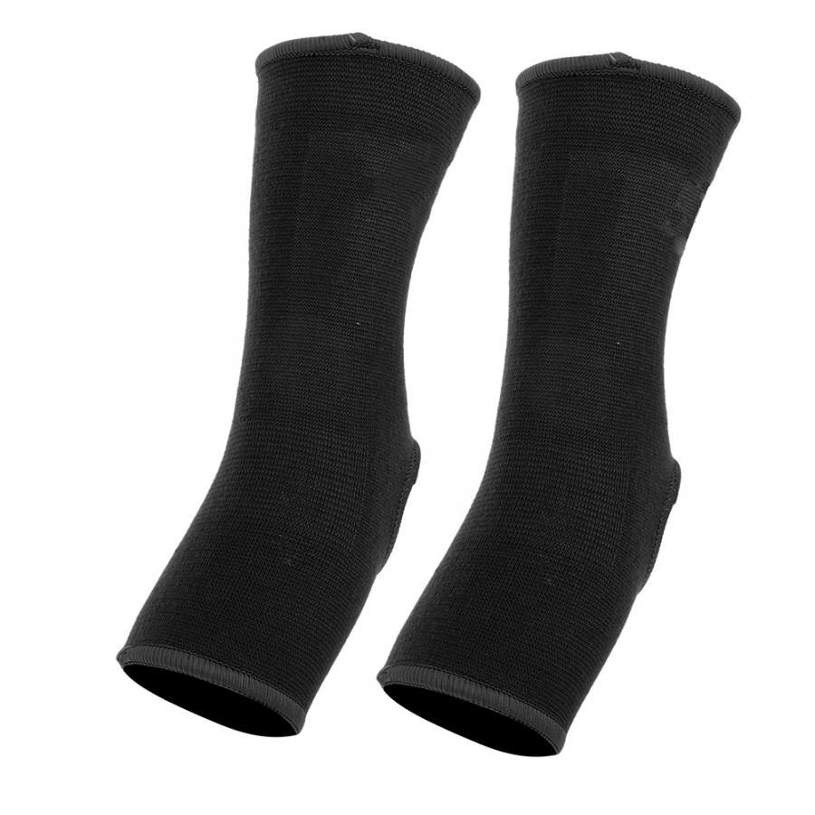 1 paire Sport cheville Protection coussinet de Protection pour Sanda Muay Thai boxe karaté Taekwondo Protection de la cheville: Noir / M