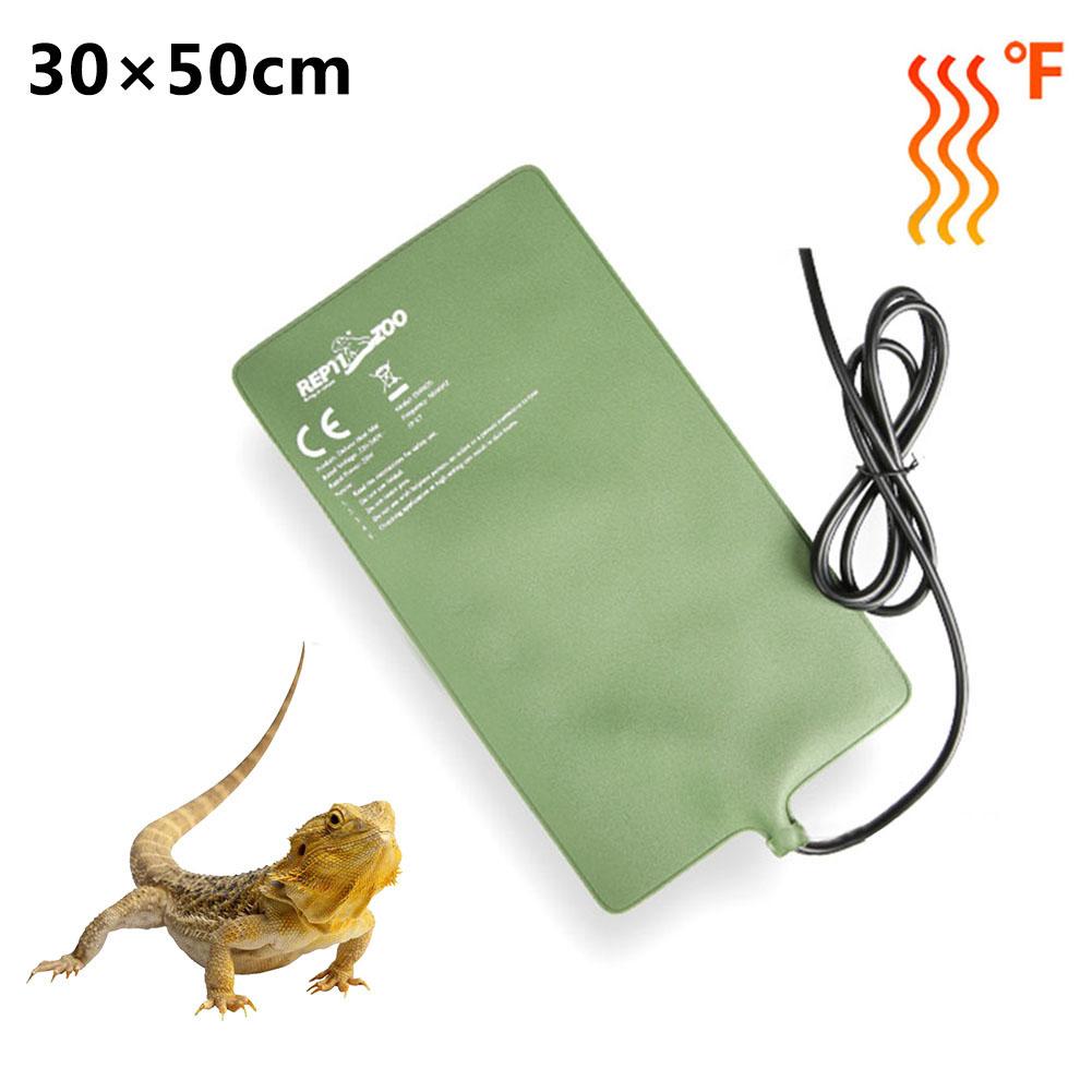 Almohadilla térmica para reptiles, almohadilla térmica impermeable para mascotas, alfombrilla aislante para plántulas, Material de PVC, equipo de Control de temperatura: 30x50cm