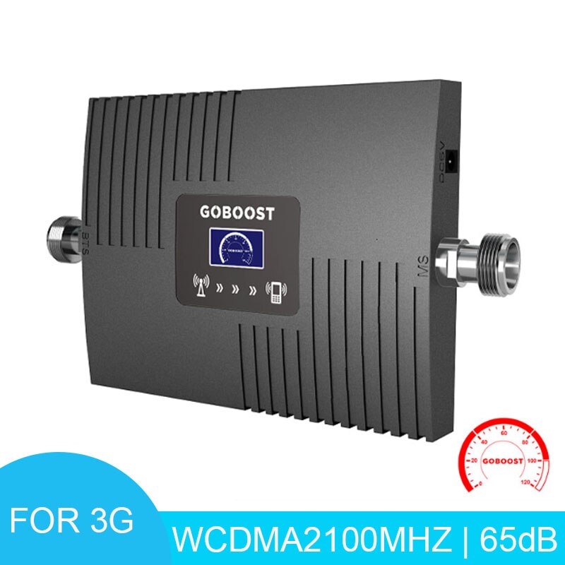 LCD Display Cellular Signal Amplifier WCDMA 2100mhz 3g mobile signal amplifier 65dB signal booster Cell Repeater