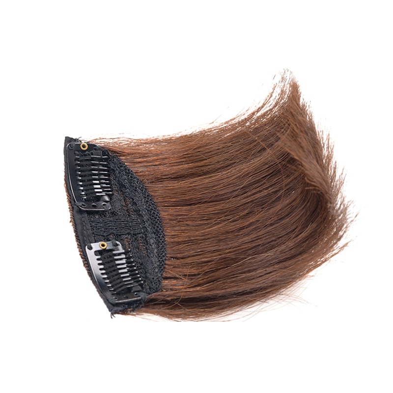 Pelo sintético liso de seda de proteína hecho a mano negro Natural Topper Cierre de pieza sintética tupé rizado