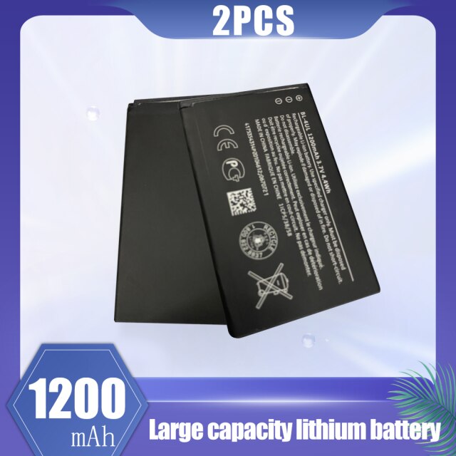 Bl -4ul bl4ul bl 4ul 1200 mah erstatnings lithium mobiltelefon batteri til nokia 225 230 330 220 rm-1172 rm-1011 rm-1012 rm-1126: 2 stk