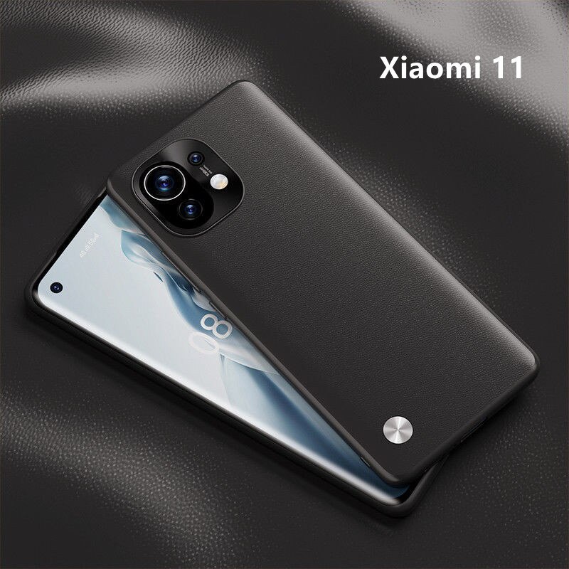Luksusowe skórzane etui do Xiaomi 10 11 Pro odporna na wstrząsy Funda do Xiaomi 11 Mi11 pełna pokrywa tylna obudowa aparatu Mi10 silikonowy zderzak: Black for Mi11