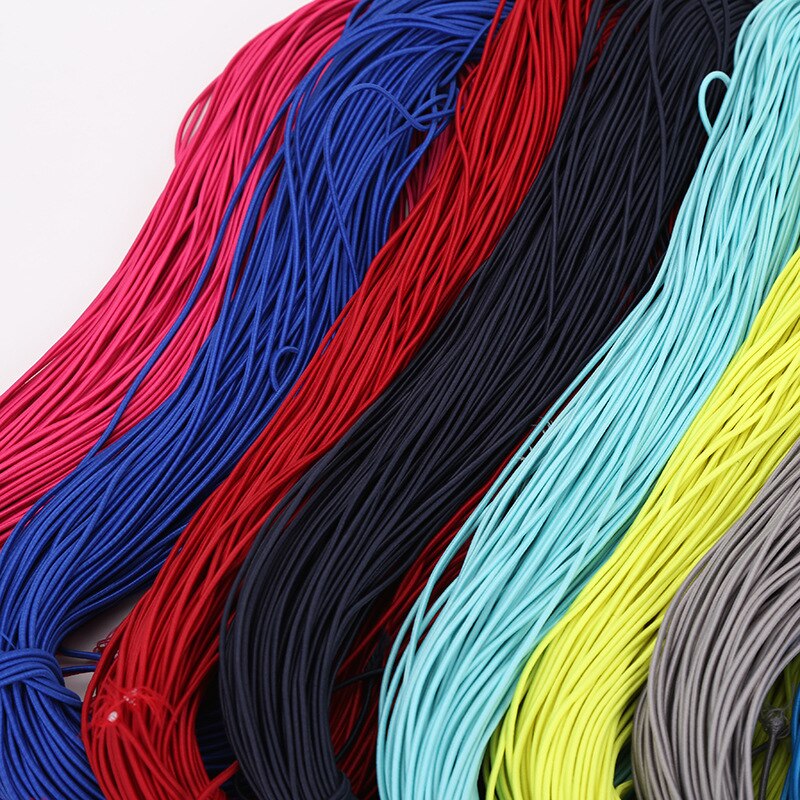 2 Meter Rund Elastisk Snor - 3mm Tykkelse - Latex Elastisk Tråd for DIY Klær