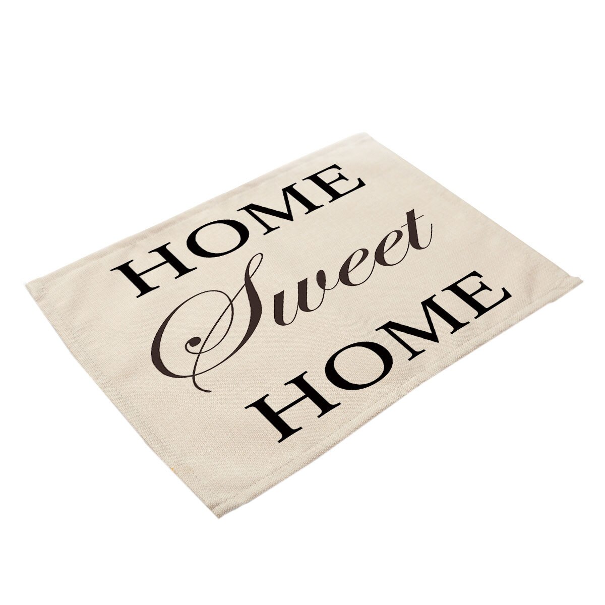 Geometric Letter Pattern Placemat Dining Table Mats Drink Coasters Cotton Linen Pads 42*32cm Kitchen Accessories: E