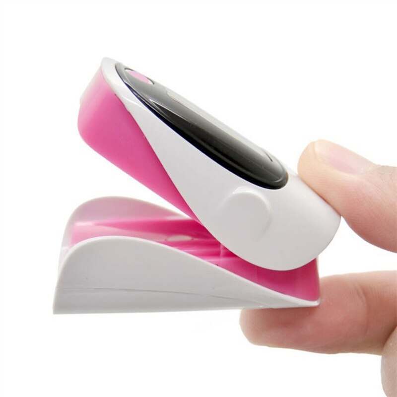 Oled pulsoximeter spo 2 blod ilt finger oximeter måling fingerspids pulsmåler bærbart sundhedspleje familie udstyr: Rødpink