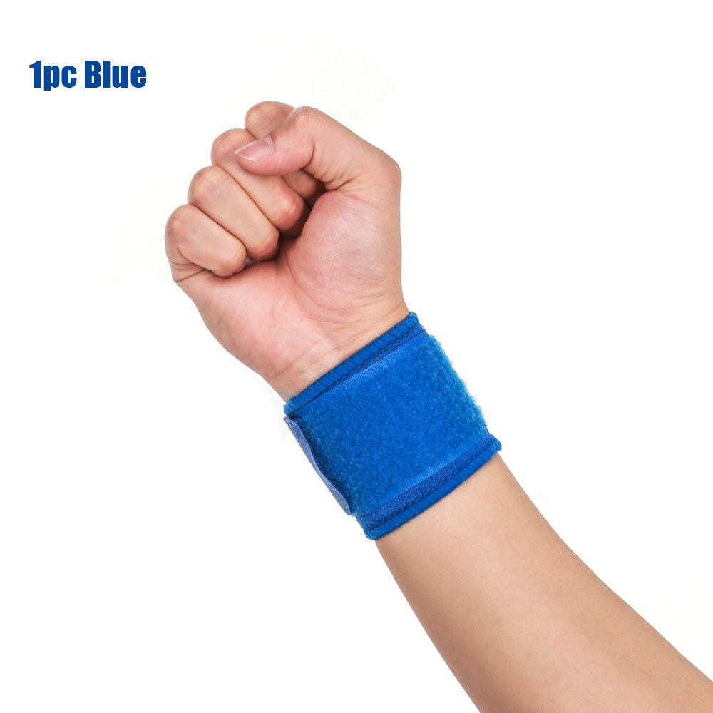 1/2pcs Hand Wrist Support Strap Adjustable Training Sport Cotton Wristband Arthritis Wraps Elastic Bandage Fitness Accessories: 1pc	blue