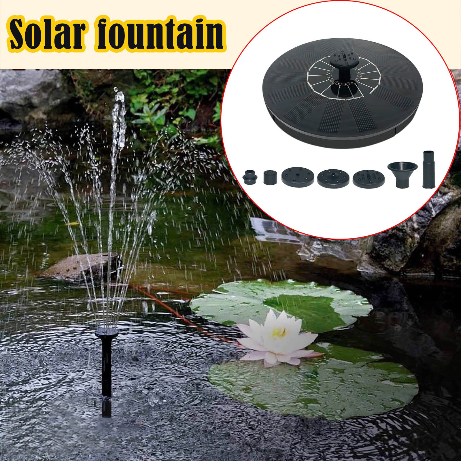 Solar Fountains Floating Outdoor Pool Water Feature Floating Fountains