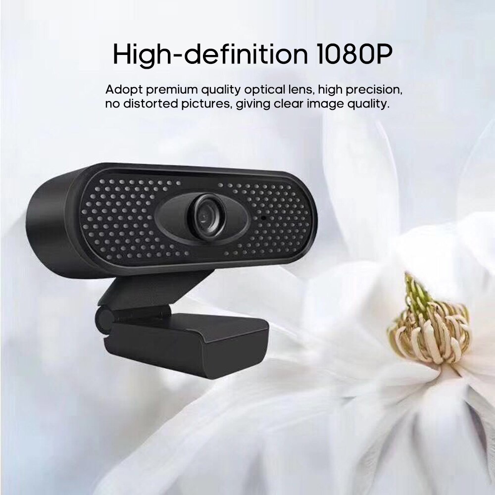 Full HD 1080P Webcam USB Pc Computer Camera with Microphone with Clip-on Base USB2.0 Web Cam for Laptop Computer PC