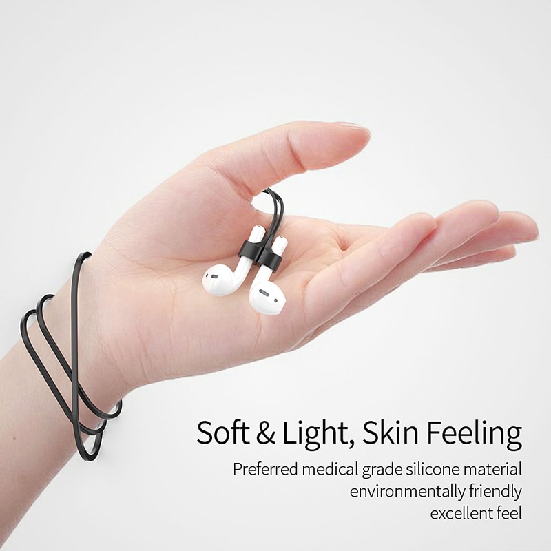 Magnetic Earphone Strap Soft Silicone Headphone Cord Anti Lost Cable for Apple AirPods Pro 1 Magnet Earphone String Rope Strap