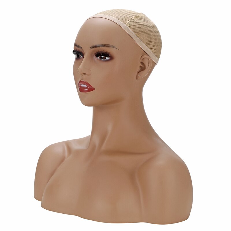 PVC Female Mannequin Head Bust For Wig Stand
