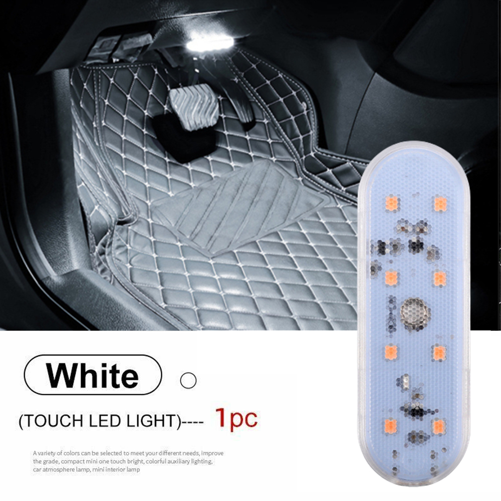 Luz táctil magnética, imanes de techo de mano para coche, lámpara de techo, iluminación interior para coche, luz de lectura nocturna, lámpara de lectura, luces interiores de coche: Azul oscuro