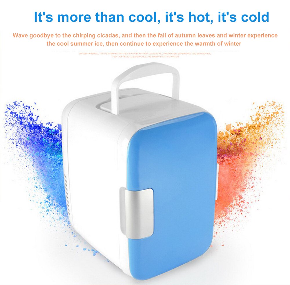 Portable Mobile refrigerator mini 4L small Fridge Home Dual Use Car Fridge 12V USB Rechargeable Cooler Heater Universal Fridge