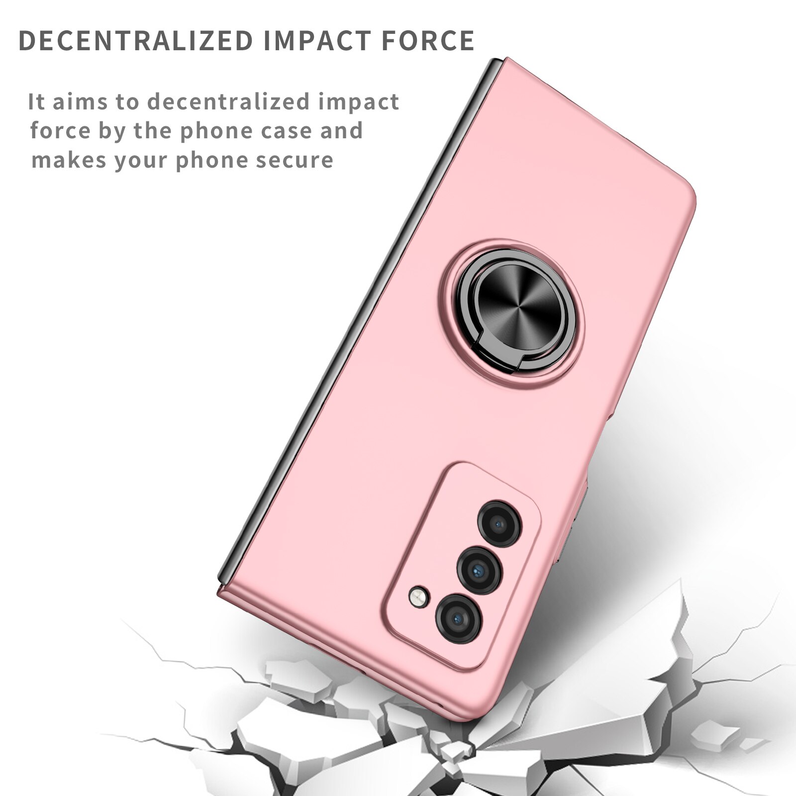 Odporny na wstrząsy metalowy pierścień Kickstand Case do Samsung Galaxy Z Fold 2 Fold2 5G Fold 3 Fold3 antypoślizgowa precyzyjna wycinanka pokrywa Capa