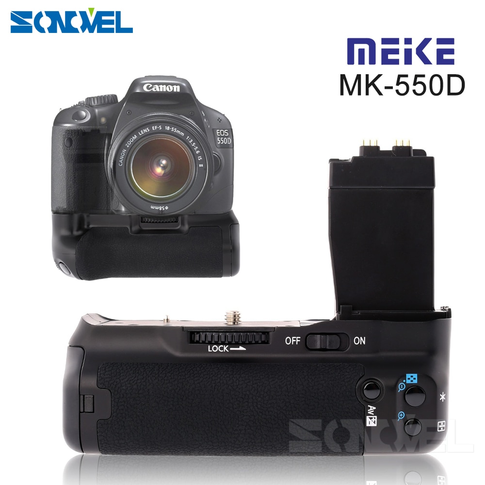 MeiKe MK-550D BG-E8 Batterij Grip voor Canon 550D 600D 650D 700D T2i T3i T4i