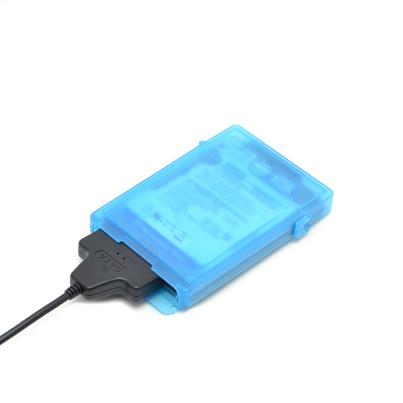 Boîtier externe pour disque dur SATA IDE 2.5 pouces, boîte de rangement en plastique transparente couleur, boîtier Portable