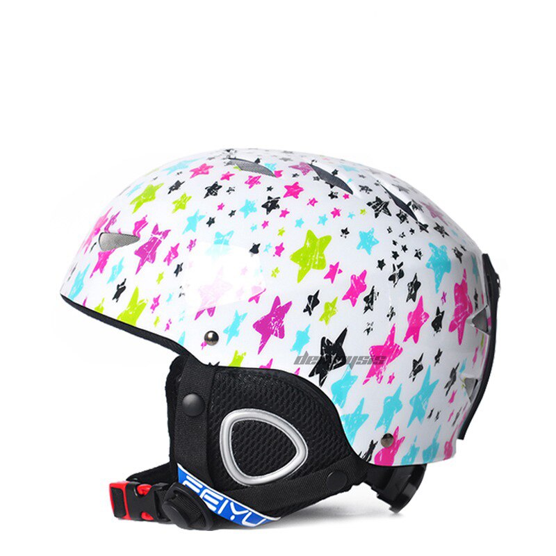 Crianças capacete de esqui crianças profissional inverno snowboard patinação proteção capacete ajustável skate capacetes de esqui: white / S