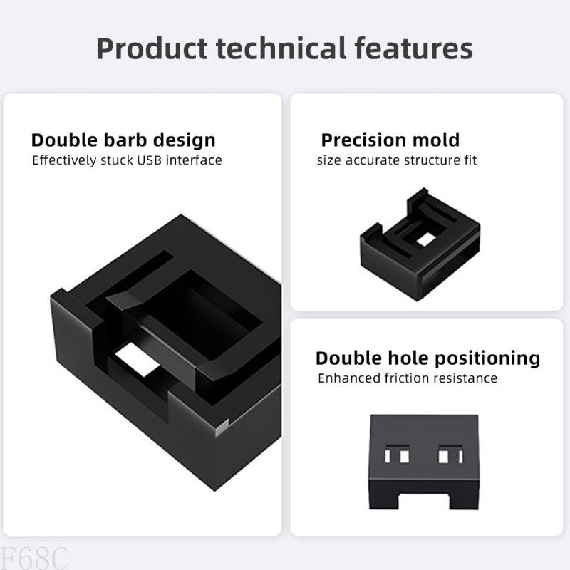 F68C Removable USB Port Blockers USB Security Lock Protect Computer Port from Unauthorized Access and Environmental Damage