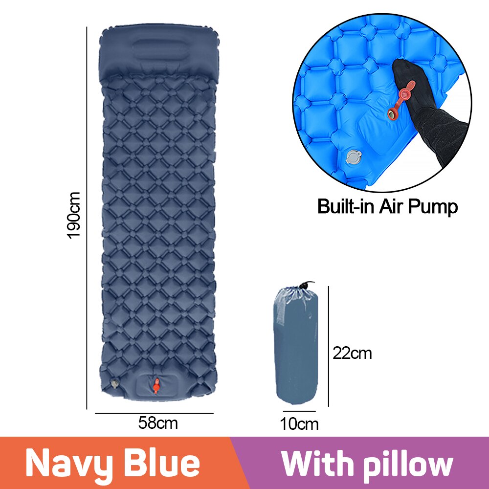Inflatable Camping Mat Ultralight Sleeping Pad Air Mattresses Portable Outdoor Travel Folding Cushion Bed for Hiking Trekking: Professional C