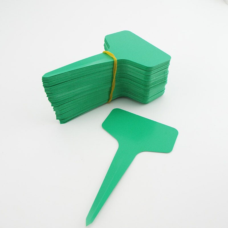10*6 cm haveplanteetiketter klassificering sorteringsmærke billet plast skriveplade bordstik i kort hvidgrøn
