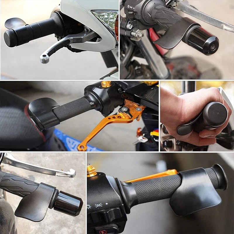 Manopole universali per acceleratore per moto in fibra di carbonio Cruise Control Manubrio Clip per assistente Poggiapolsi Accessori per moto