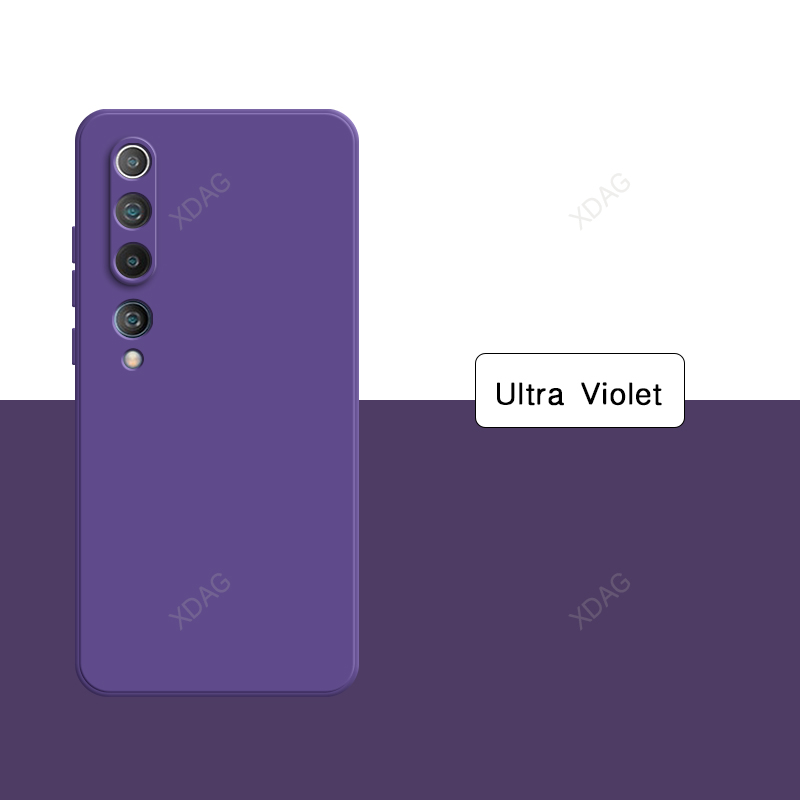 Husă de telefon originală de bază pentru xiaomi  mi 10 mi10 5g 6.67 ", silicon lichid simplu, pătrat, moale, carcasă spate de înaltă calitate: Verde armată