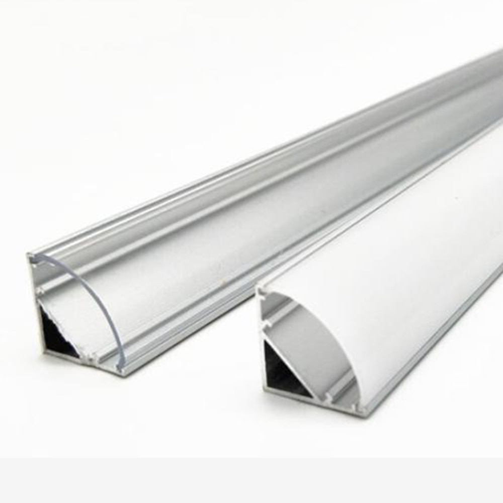 12mm aluminium profil 45 grad winkel aluminium profil für 5050 3528 5630 LED streifen Milchig weiß/transparent abdeckung streifen kanal
