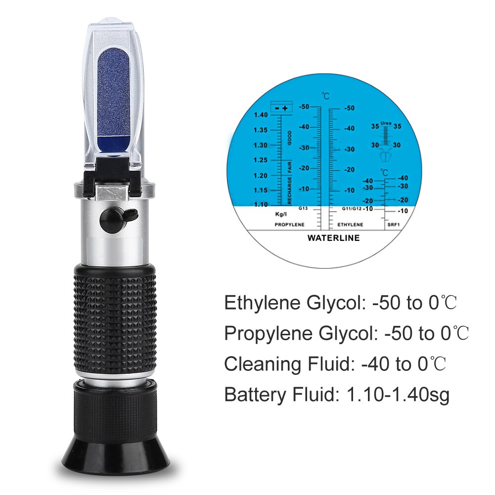 Handheld Automotive Antifreez Refractometer Freezing Point Urea Battery Fluid Glass Water Tester Meter ATC Tool RZ115