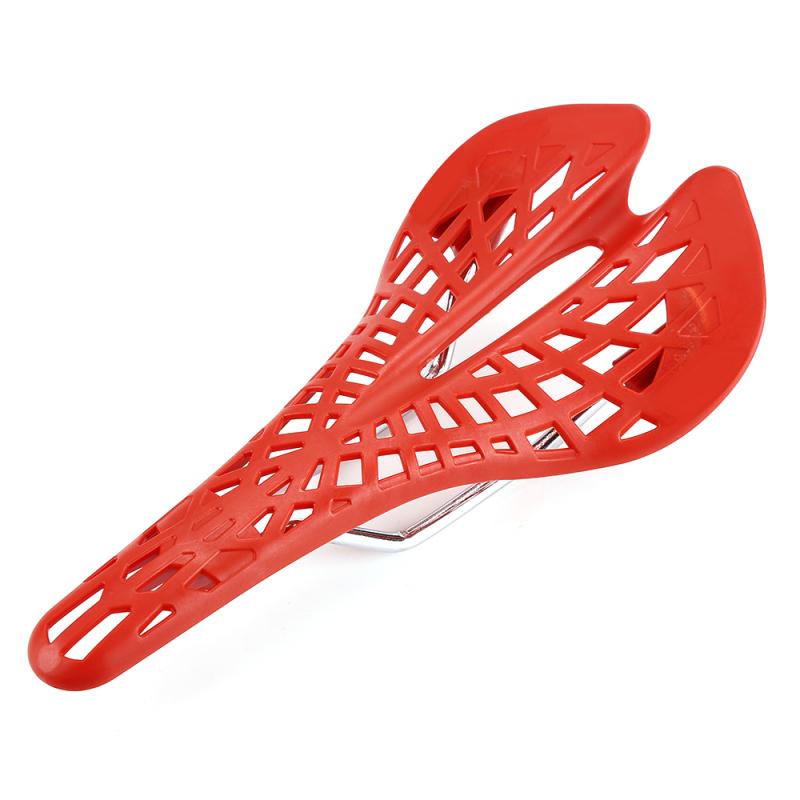 Fiets Zadel Fietszadel Uprated Comfortabele Lichtgewicht Mtb Bike Hollow Out Spider Zadel Zitkussen Fiets Accessoires: Rood