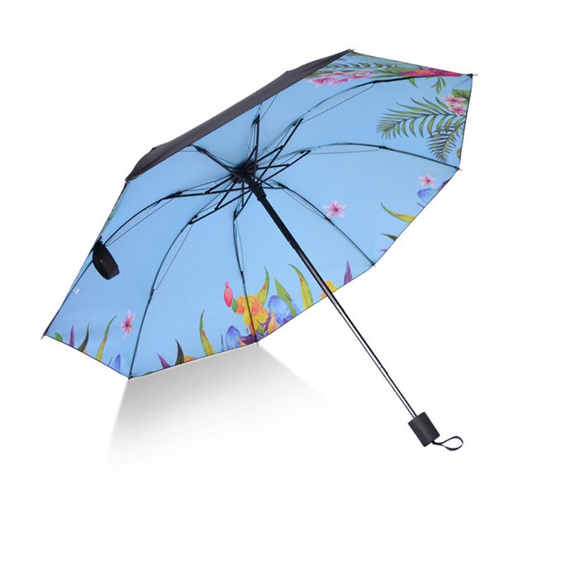 Yada lila lotusblommor paraply för kvinnor hopfällbara prinsess paraplyer blommigt vattentätt paraply parasoll parapluie  ys200039